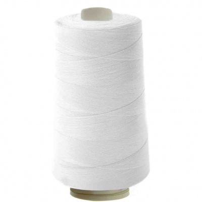 Швейные нитки (армированные) 28S/2, нам. 2 500 м, цвет белый - купить в Элисте. Цена: 148.95 руб.
