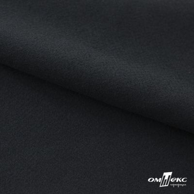 Трикотажное полотно "Капри" 100% полиэстр, 152см, 320 г/м2, чёрный, м - купить в Элисте. Цена 374 руб.