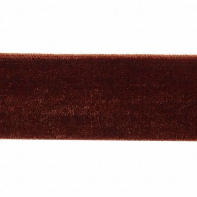 Лента бархатная нейлон, шир.25 мм, (упак. 45,7м), цв.120-шоколад - купить в Элисте. Цена: 981.09 руб.
