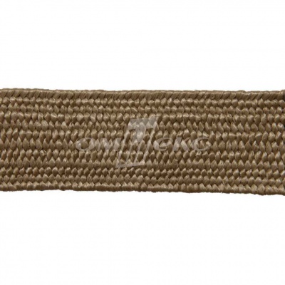 Тесьма отделочная полипропиленовая плетеная эластичная #2, шир. 40мм, цв.- соломенный - купить в Элисте. Цена: 50.99 руб.