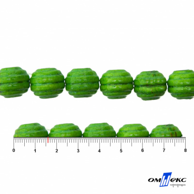 0309-Бусины деревянные "ОмТекс", 16 мм, упак.50+/-3шт, цв.019-зеленый - купить в Элисте. Цена: 62.22 руб.
