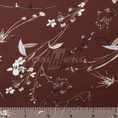 Плательная ткань "Фламенко" 2.2, 80 гр/м2, шир.150 см, принт растительный - купить в Элисте. Цена 239.03 руб.