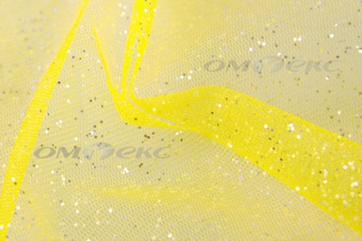 Сетка Глиттер, 40 гр/м2, шир.160см, цвет жёлтый - купить в Элисте. Цена 163.01 руб.