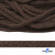 Шнур плетеный d-6 мм, 70% хлопок 30% полиэстер, уп.90+/-1 м, цв.1073-т.коричневый - купить в Элисте. Цена: 594 руб.