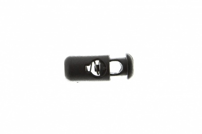 8108 Фиксатор пластиковый "Бочонок", 20х8 мм, цвет чёрный - купить в Элисте. Цена: 1.29 руб.