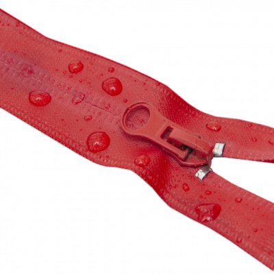 Молния водонепроницаемая PVC Т-7, 20 см, неразъемная, цвет (820)-красный - купить в Элисте. Цена: 21.56 руб.