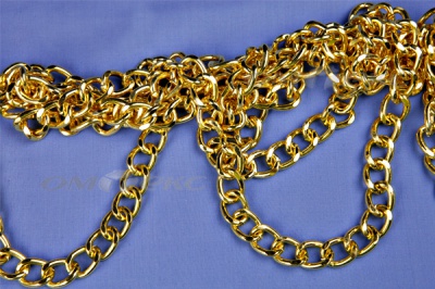 Цепь металл декоративная №11 (17*13) золото (10+/-1 м)  - купить в Элисте. Цена: 1 341.87 руб.