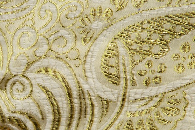 Ткань костюмная жаккард №5, 140 гр/м2, шир.150см, цвет золото - купить в Элисте. Цена 383.29 руб.