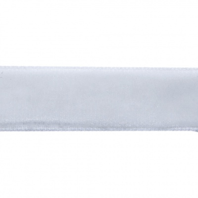Лента бархатная нейлон, шир.12 мм, (упак. 45,7м), цв.01-белый - купить в Элисте. Цена: 457.61 руб.
