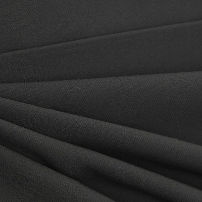 Костюмная ткань "Элис", 220 гр/м2, шир.150 см, цвет чёрный - купить в Элисте. Цена 308 руб.