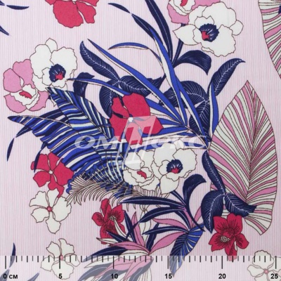 Плательная ткань "Фламенко" 18.1, 80 гр/м2, шир.150 см, принт растительный - купить в Элисте. Цена 239.03 руб.