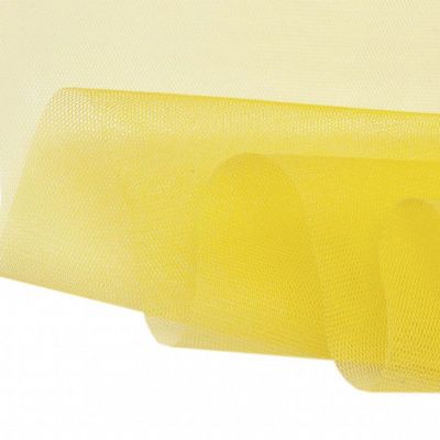 Фатин жесткий 16-68, 22 гр/м2, шир.180см, цвет жёлтый - купить в Элисте. Цена 89.29 руб.