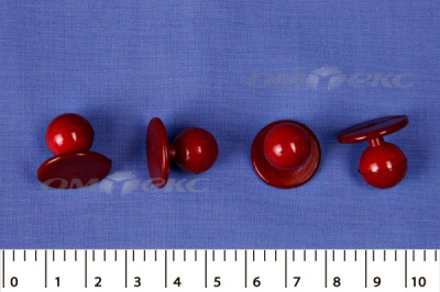 Пуговица поварская "Пукля", 10 мм, цвет красный - купить в Элисте. Цена: 2.28 руб.