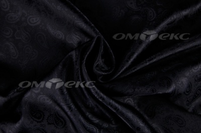 Ткань подкладочная жаккард Р14098, чёрный, 85 г/м2, шир. 150 см, 230T - купить в Элисте. Цена 166.45 руб.