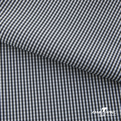 Ткань сорочечная Клетка Виши, 115 г/м2, 58% пэ,42% хл, шир.150 см, цв.6-черный, (арт.111) - купить в Элисте. Цена 309.82 руб.