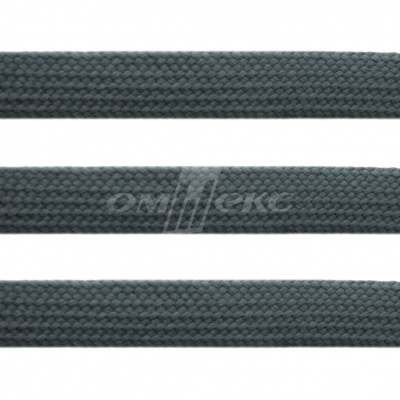 Шнур плетеный (плоский) d-12 мм, (уп.90+/-1м), 100% полиэстер, цв.272 - серый - купить в Элисте. Цена: 8.62 руб.