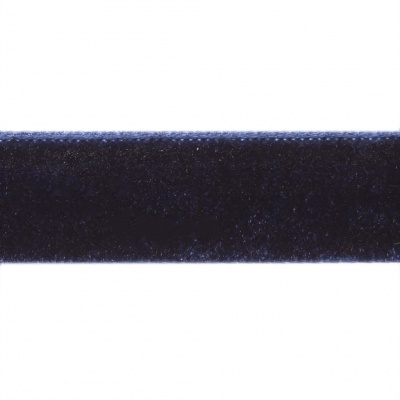 Лента бархатная нейлон, шир.12 мм, (упак. 45,7м), цв.180-т.синий - купить в Элисте. Цена: 411.60 руб.