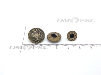 Кнопки металл 15 мм альфа антик с рис.№3  - купить в Элисте. Цена: 2.90 руб.