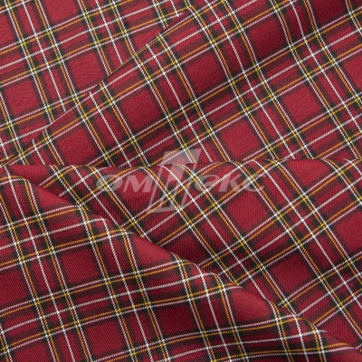 Ткань костюмная клетка 24379 2012, 230 гр/м2, шир.150см, цвет бордовый/бел/жел - купить в Элисте. Цена 539.74 руб.
