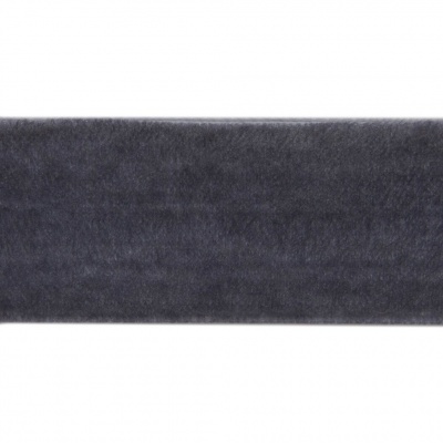 Лента бархатная нейлон, шир.25 мм, (упак. 45,7м), цв.189-т.серый - купить в Элисте. Цена: 981.09 руб.