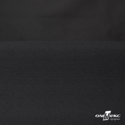 Курточная ткань "Милан", 100% Полиэстер, PU, 110гр/м2, шир.155см, цв. чёрный - купить в Элисте. Цена 340.23 руб.
