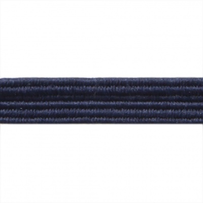 Резиновые нити с текстильным покрытием, шир. 6 мм ( упак.30 м/уп), цв.- 117-т.синий - купить в Элисте. Цена: 152.05 руб.