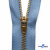 Молнии джинсовые металл т-5, 18 см латунь (YG), цв.-деним (231) - купить в Элисте. Цена: 22.80 руб.