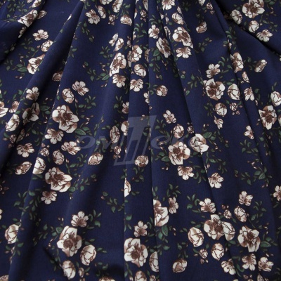 Плательная ткань "Фламенко" 3.2, 80 гр/м2, шир.150 см, принт растительный - купить в Элисте. Цена 239.03 руб.