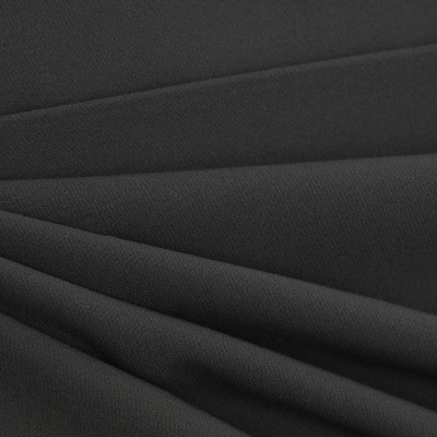 Костюмная ткань "Элис", 200 гр/м2, шир.150см, цвет чёрный - купить в Элисте. Цена 306.20 руб.