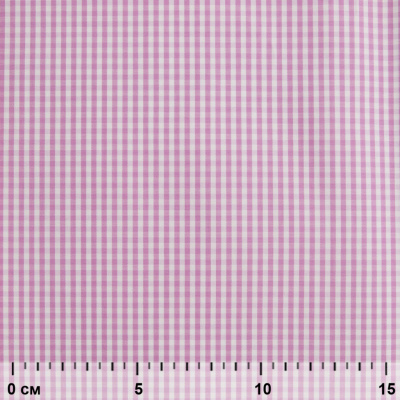 Ткань сорочечная Клетка Виши, 115 г/м2, 58% пэ,42% хл, шир.150 см, цв.1-розовый, (арт.111) - купить в Элисте. Цена 306.69 руб.