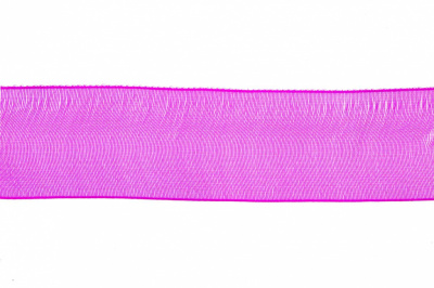 Лента органза 1015, шир. 10 мм/уп. 22,8+/-0,5 м, цвет ярк.розовый - купить в Элисте. Цена: 38.39 руб.
