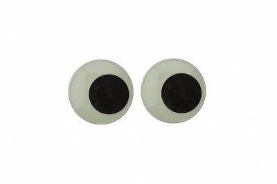 Глазки для игрушек, круглые, с бегающими зрачками, 15 мм/упак.50+/-2 шт, цв. -черно-белые - купить в Элисте. Цена: 47.40 руб.