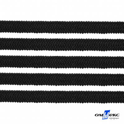 Лента эластичная вязанная (резинка) 4 мм (200+/-1 м) 400 гр/м2 черная бобина "ОМТЕКС" - купить в Элисте. Цена: 1.78 руб.