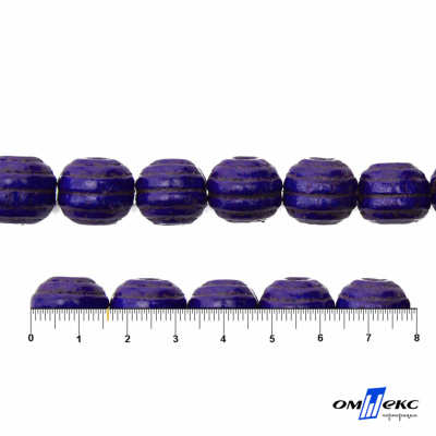 0309-Бусины деревянные "ОмТекс", 16 мм, упак.50+/-3шт, цв.018-фиолет - купить в Элисте. Цена: 62.22 руб.