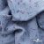 Ткань Муслин принт, 100% хлопок, 125 гр/м2, шир. 140 см, #2308 цв. 69 серо-голубой с цветком - купить в Элисте. Цена 413.11 руб.