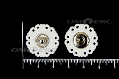 Кнопки пришивные №6 S20мм пластиковые белые - купить в Элисте. Цена: 9.88 руб.