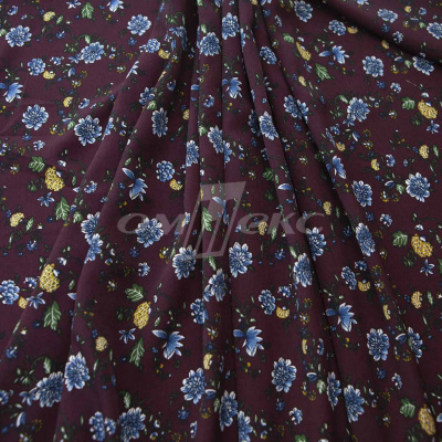 Плательная ткань "Фламенко" 4.1, 80 гр/м2, шир.150 см, принт растительный - купить в Элисте. Цена 259.21 руб.