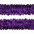 Тесьма с пайетками 12, шир. 30 мм/уп. 25+/-1 м, цвет фиолет - купить в Элисте. Цена: 1 098.48 руб.