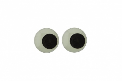 Глазки для игрушек, круглые, с бегающими зрачками, 8 мм/упак.50+/-2 шт, цв. -черно-белые - купить в Элисте. Цена: 15.88 руб.
