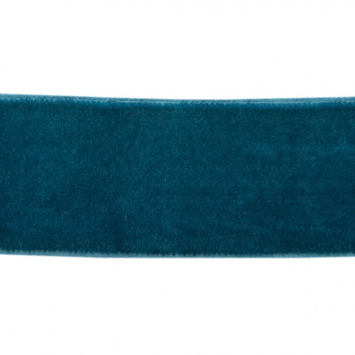 Лента бархатная нейлон, шир.25 мм, (упак. 45,7м), цв.65-изумруд - купить в Элисте. Цена: 981.09 руб.