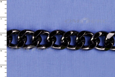 Цепь металл декоративная №9 (13,5*16,5) черная (10+/-1 м)  - купить в Элисте. Цена: 808.92 руб.