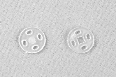 Кнопки пришивные пластиковые 10 мм, блистер 24шт, цв.-прозрачные - купить в Элисте. Цена: 48.41 руб.