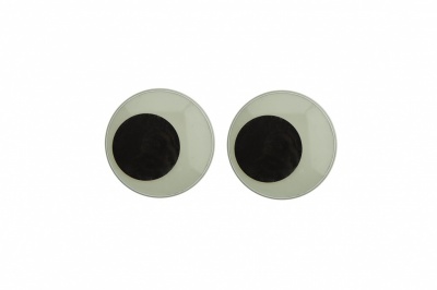 Глазки для игрушек, круглые, с бегающими зрачками, 18 мм/упак.50+/-2 шт, цв. -черно-белые - купить в Элисте. Цена: 41.81 руб.