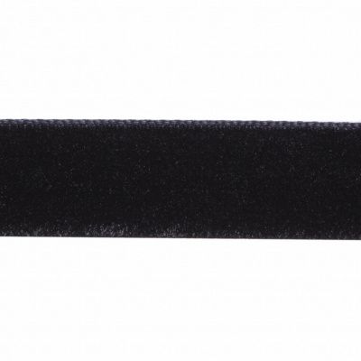 Лента бархатная нейлон, шир.12 мм, (упак. 45,7м), цв.03-черный - купить в Элисте. Цена: 448.27 руб.