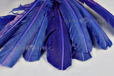 Декоративный Пучок из перьев, перо 23см/синий - купить в Элисте. Цена: 12.34 руб.