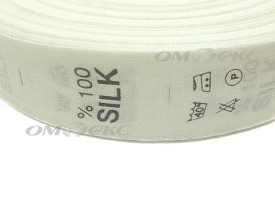 Состав и уход за тк.100% Silk (1000 шт) - купить в Элисте. Цена: 520.46 руб.