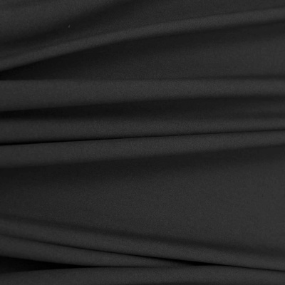 Костюмная ткань с вискозой "Рошель", 250 гр/м2, шир.150см, цвет чёрный - купить в Элисте. Цена 442.59 руб.